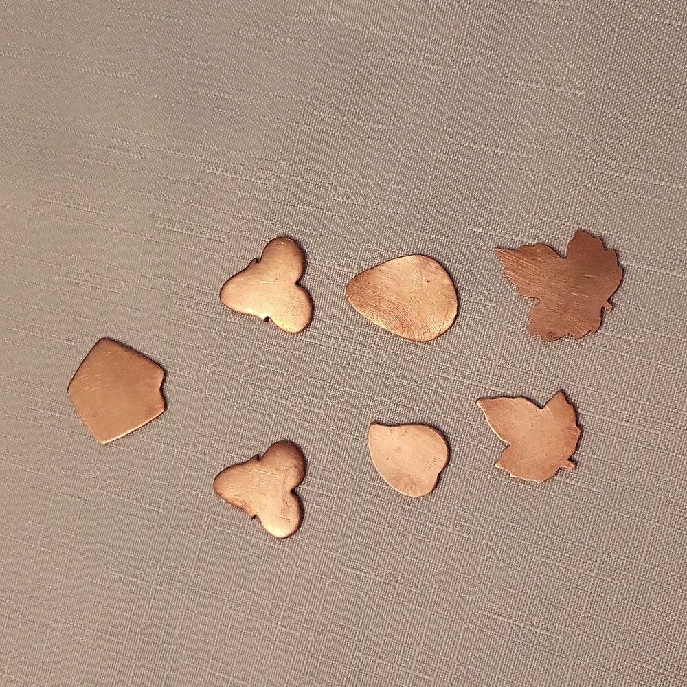 Copper enamelling blanks,  7 unit